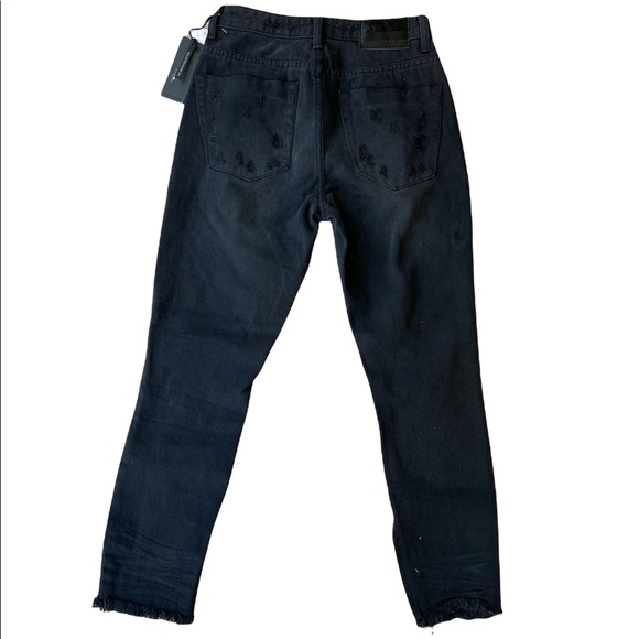 One Teaspoon Black Oak High Waist Freebirds Jeans Size 26 NEW - Picture 4 of 9